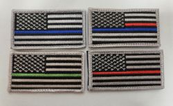 Velcro Patch-USA Thin Line